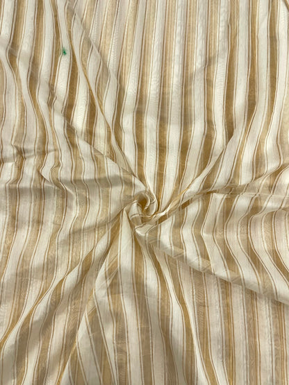 Dyeable Chanderi Tissue Stripes (44'inch)