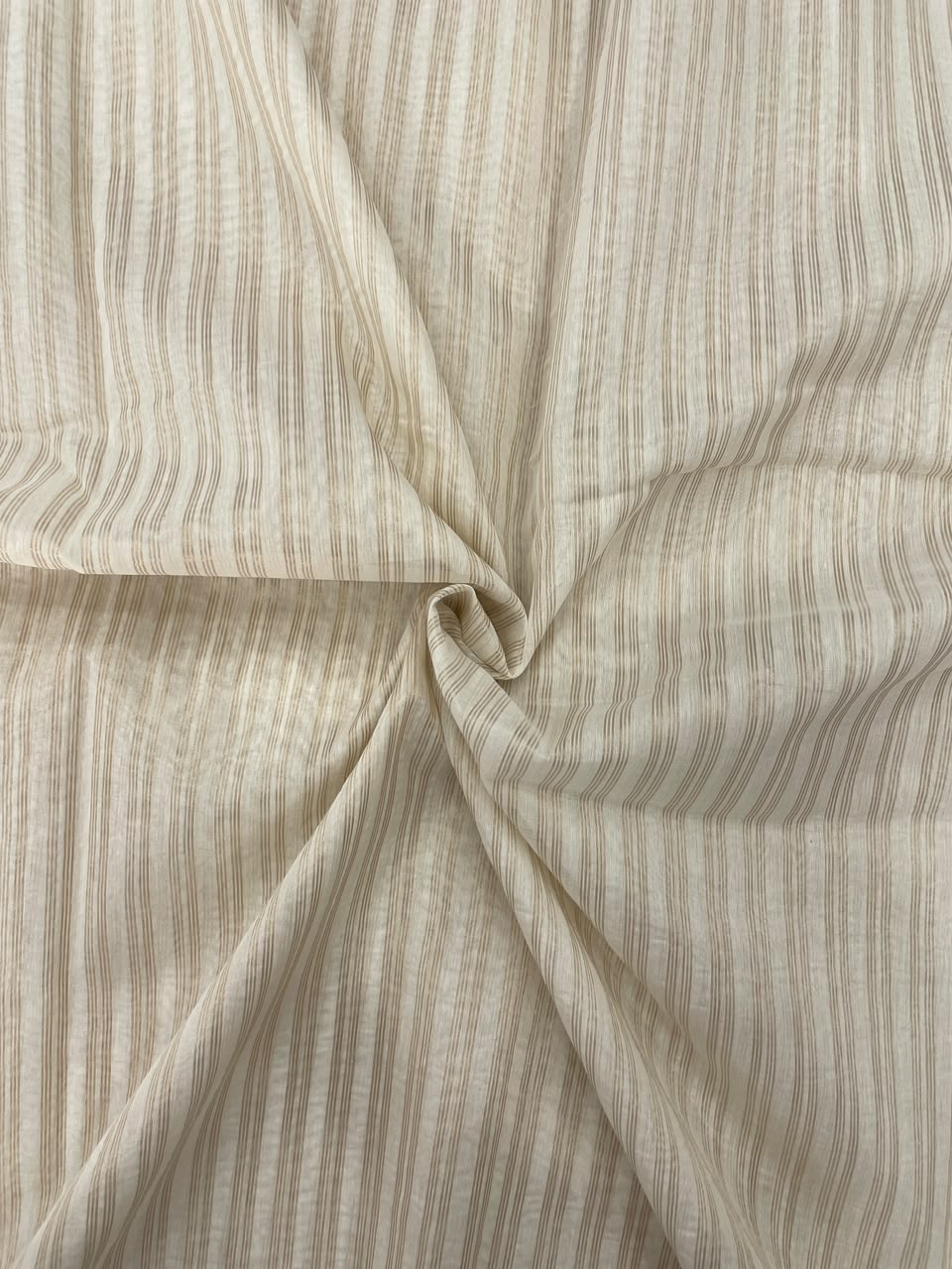 Dyeable Chanderi Tissue Stripes (44'inch)