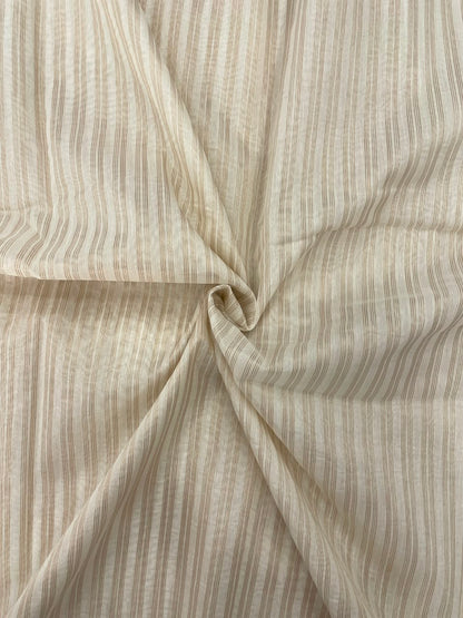 Dyeable Chanderi Tissue Stripes (44'inch)