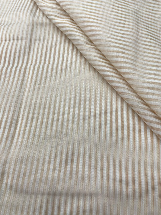Dyeable Chanderi Tissue Stripes (44'inch)