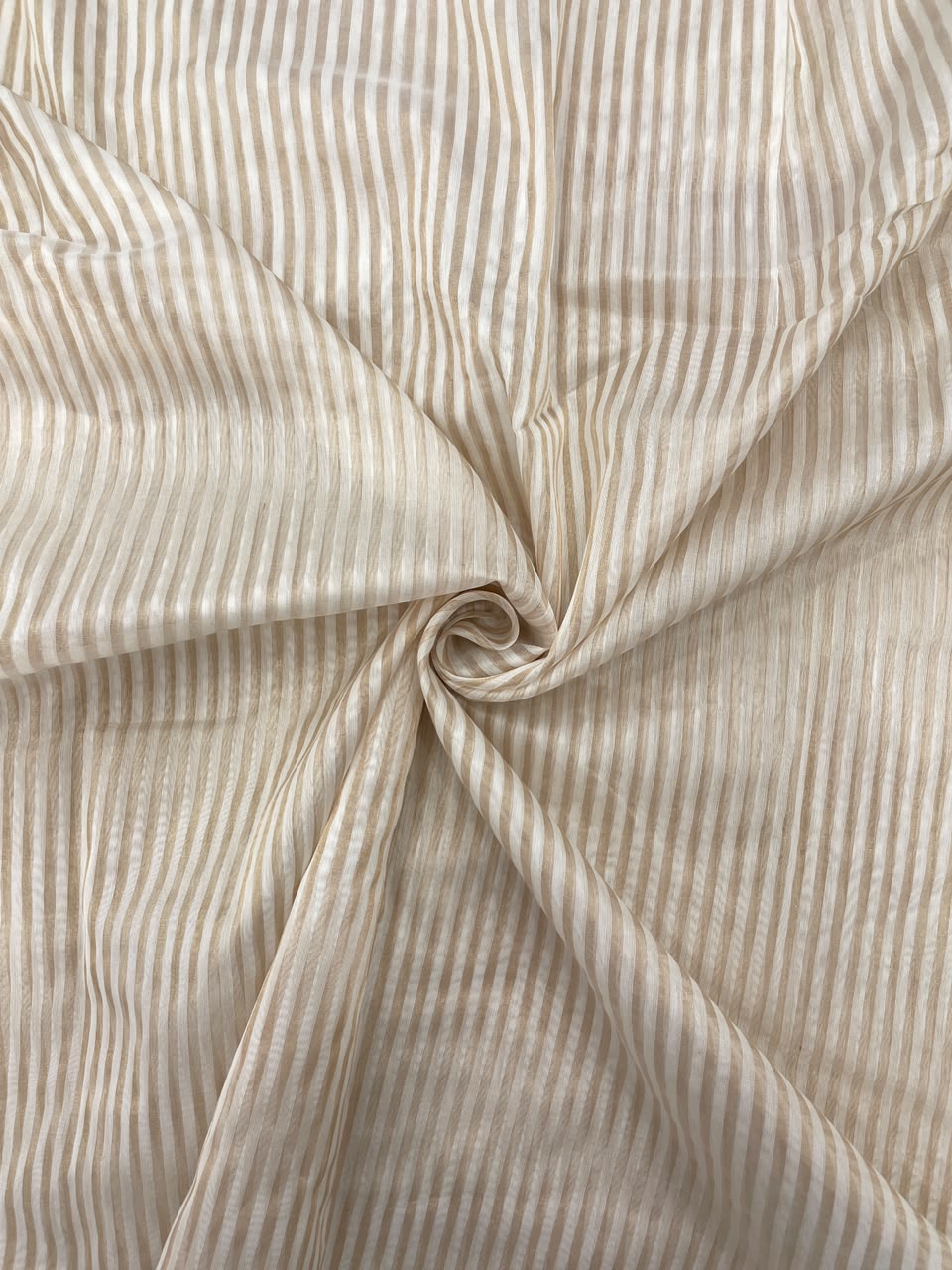Dyeable Chanderi Tissue Stripes (44'inch)