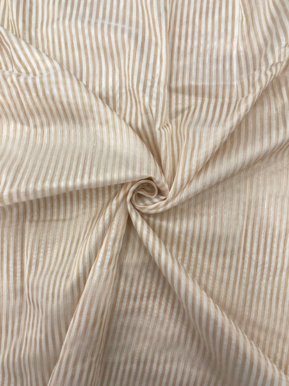 Dyeable Chanderi Tissue Stripes (44'inch)