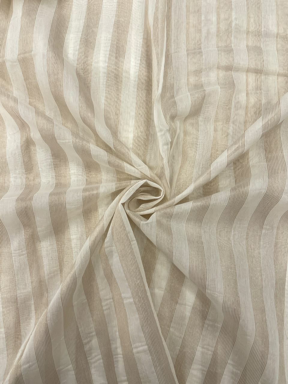 Dyeable Chanderi Tissue Stripes (44'inch)