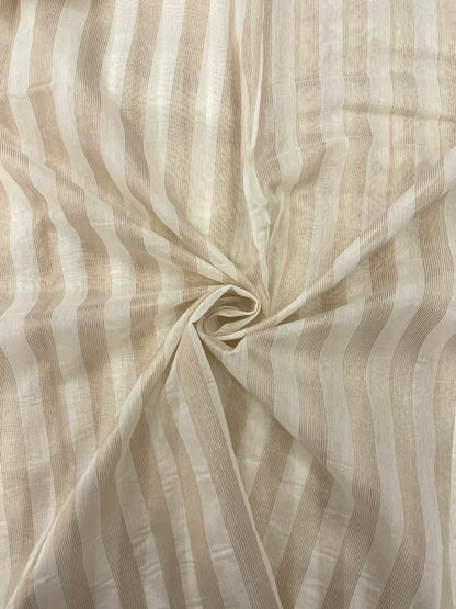 Dyeable Chanderi Tissue Stripes (44'inch)
