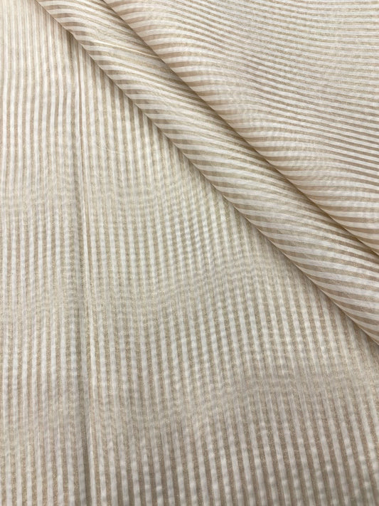 Dyeable Chanderi Tissue Stripes (44'inch)