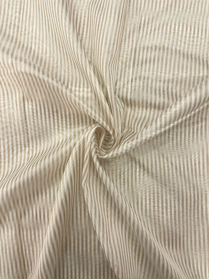 Dyeable Chanderi Tissue Stripes (44'inch)