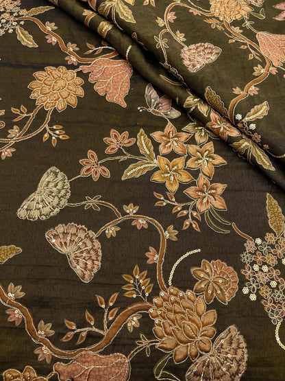 Tissue Position Print With Embroidery (44"inch)