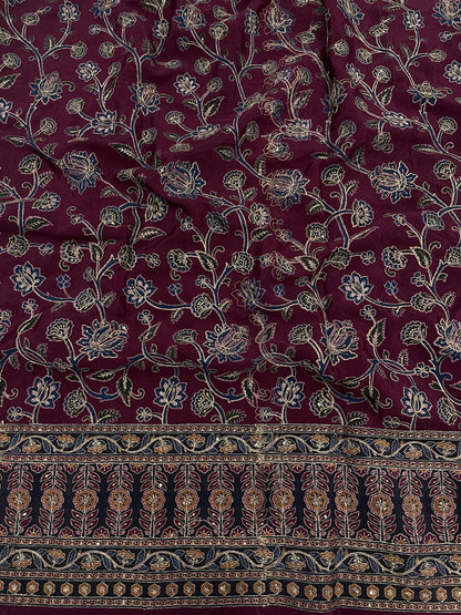 Crepe Ajrak With Position Print Embroidery (54"inch)