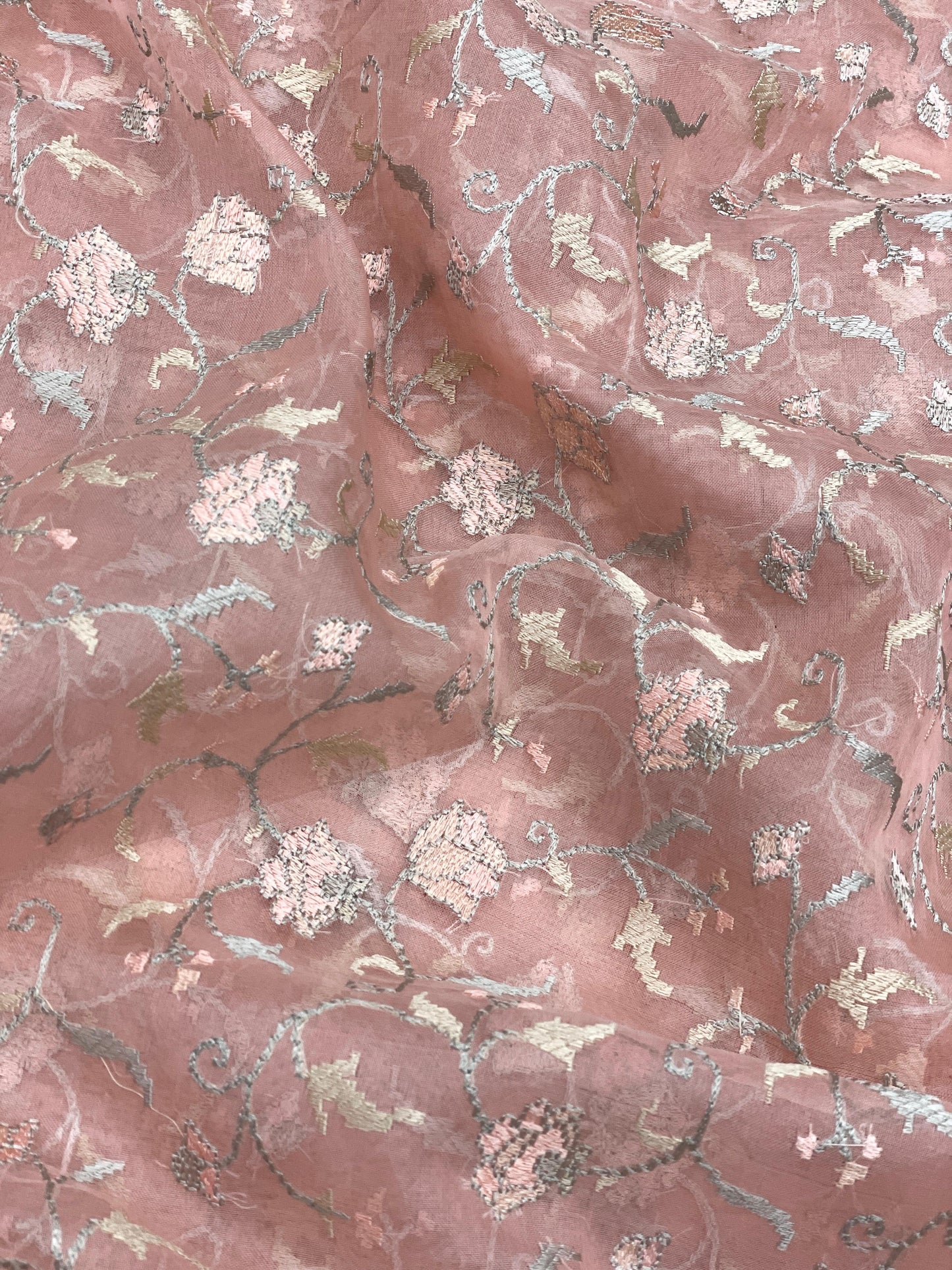 Pure Silk Organza Embroidery (44"inch)