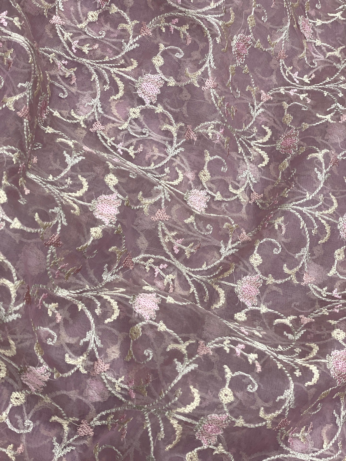 Pure Silk Organza Embroidery (44"inch)