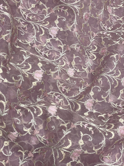 Pure Silk Organza Embroidery (44"inch)