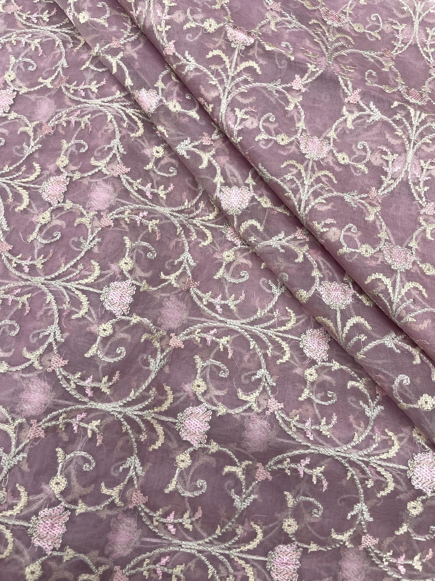 Pure Silk Organza Embroidery (44"inch)