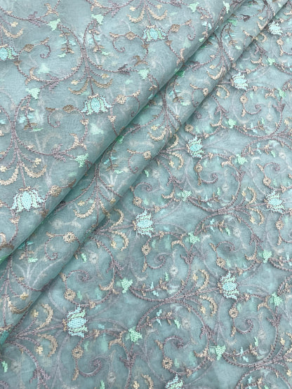 Pure Silk Organza Embroidery (44"inch)