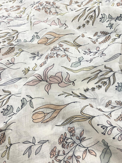 Silk Chanderi Embroidery (44"inch)