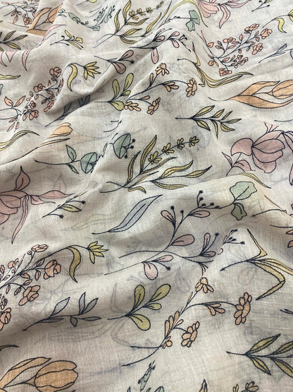 Silk Chanderi Embroidery (44"inch)