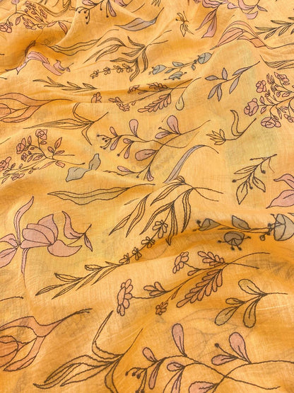 Silk Chanderi Embroidery (44"inch)