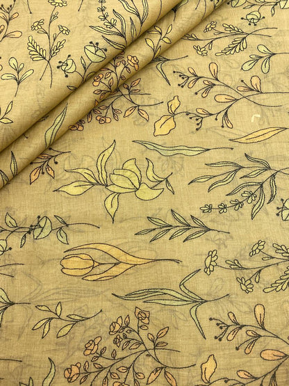 Silk Chanderi Embroidery (44"inch)