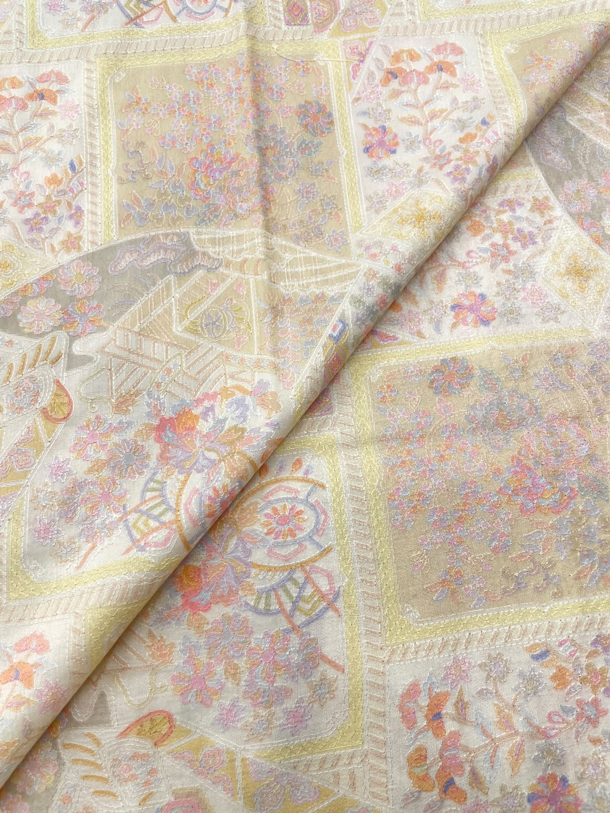 Dola Silk Position Print Embroidery (44"inch)