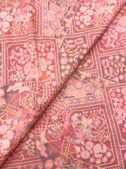 Dola Silk Position Print Embroidery (44"inch)