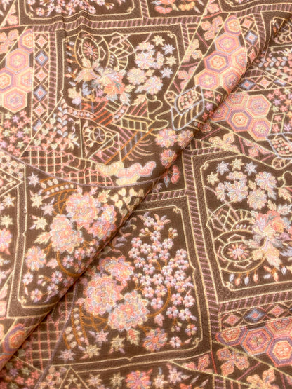 Dola Silk Position Print Embroidery (44"inch)