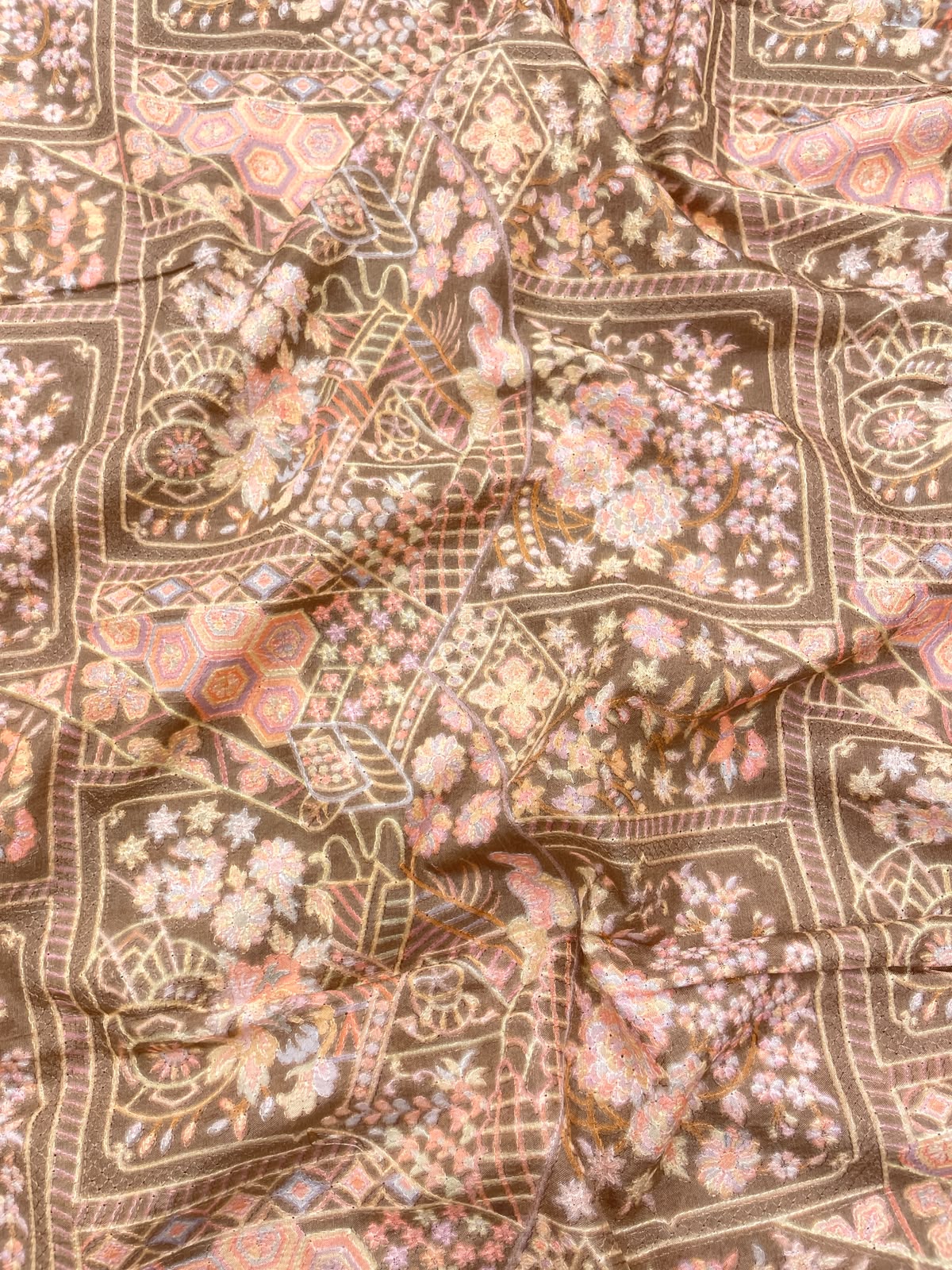 Dola Silk Position Print Embroidery (44"inch)