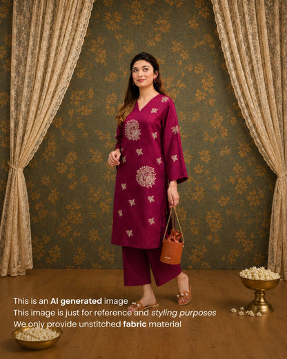 Rakhi Special Chanderi Embroidery Set