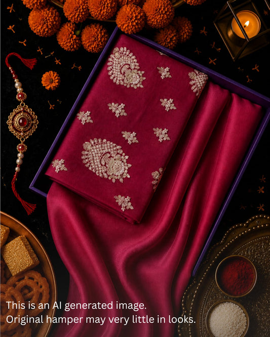 Rakhi Special Chanderi Embroidery Set