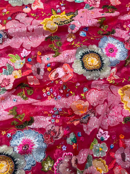 Pure Silk Organza Embroidery (44"inch)