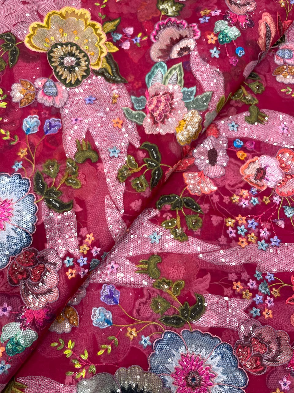 Pure Silk Organza Embroidery (44"inch)