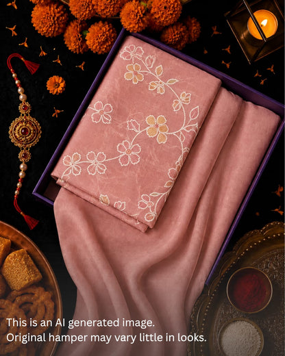 Rakhi Special Chanderi Embroidery Set