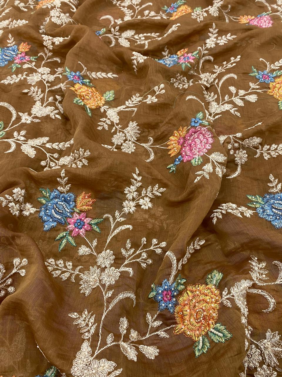 Rakhi Special Chanderi Mulithread Embroidery Set