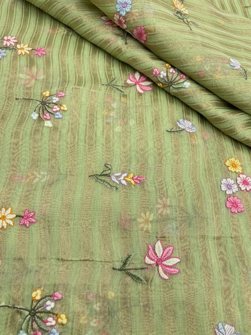 Rakhi Special Chanderi Multithread Embroidery Set