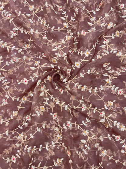 Rakhi Special Silk Organza Embroidery Set