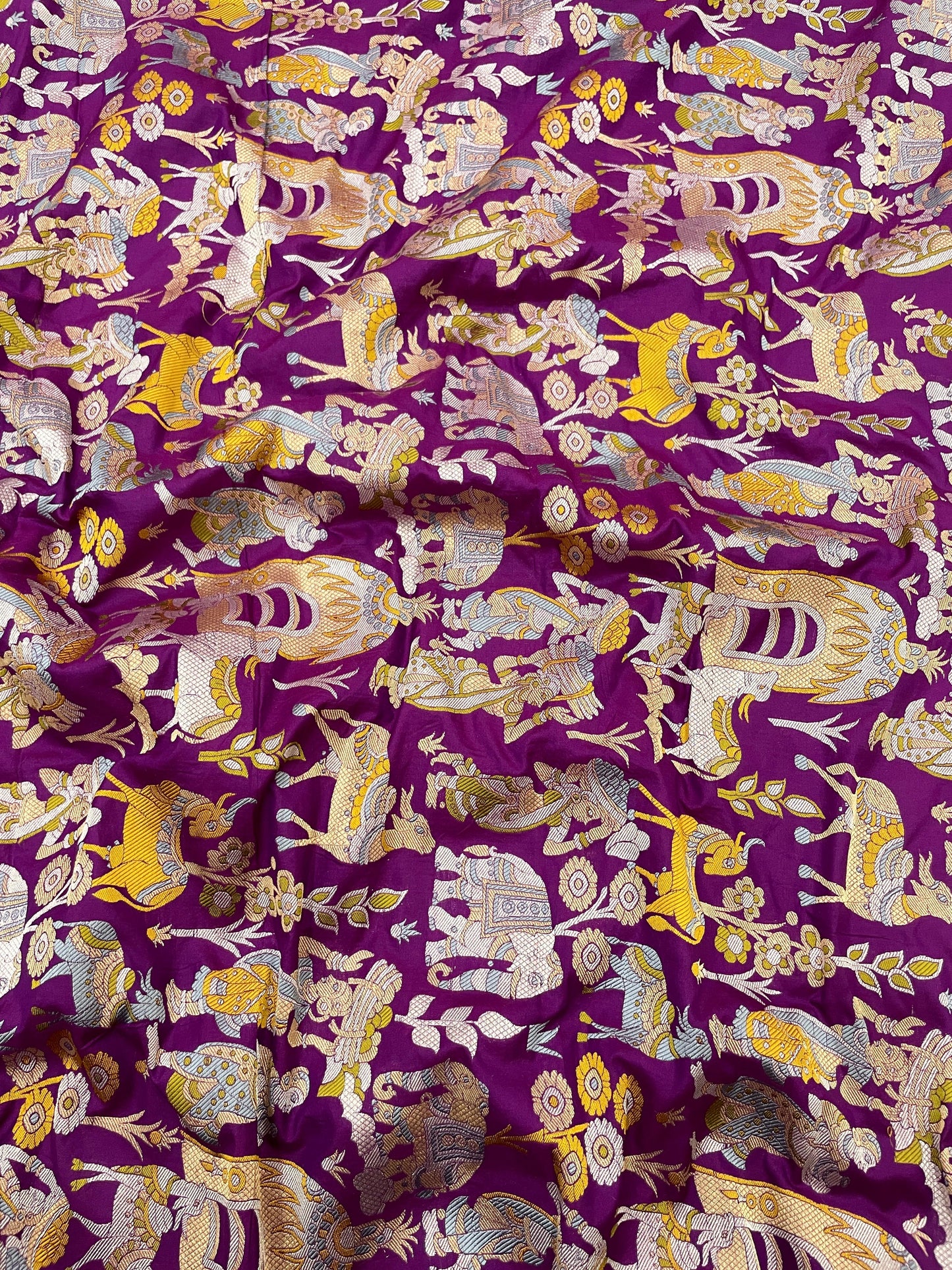 Pure Banarasi Katan Silk Meena Resham Jaquard