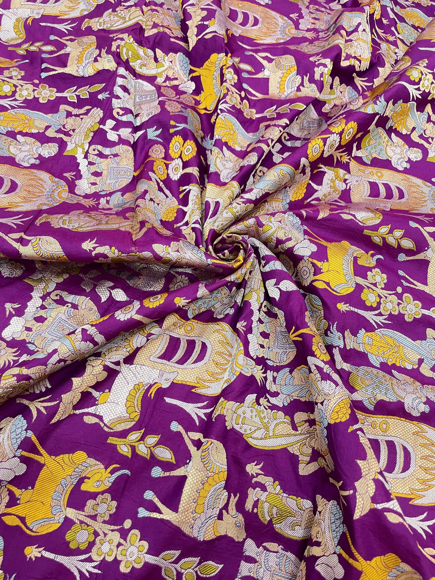 Pure Banarasi Katan Silk Meena Resham Jaquard