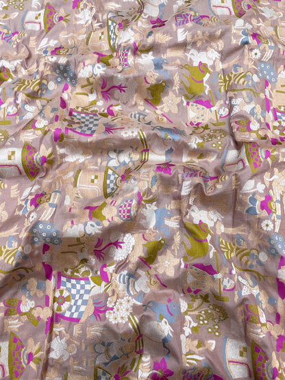 Pure Banarasi Katan Silk Meena Resham Jaquard