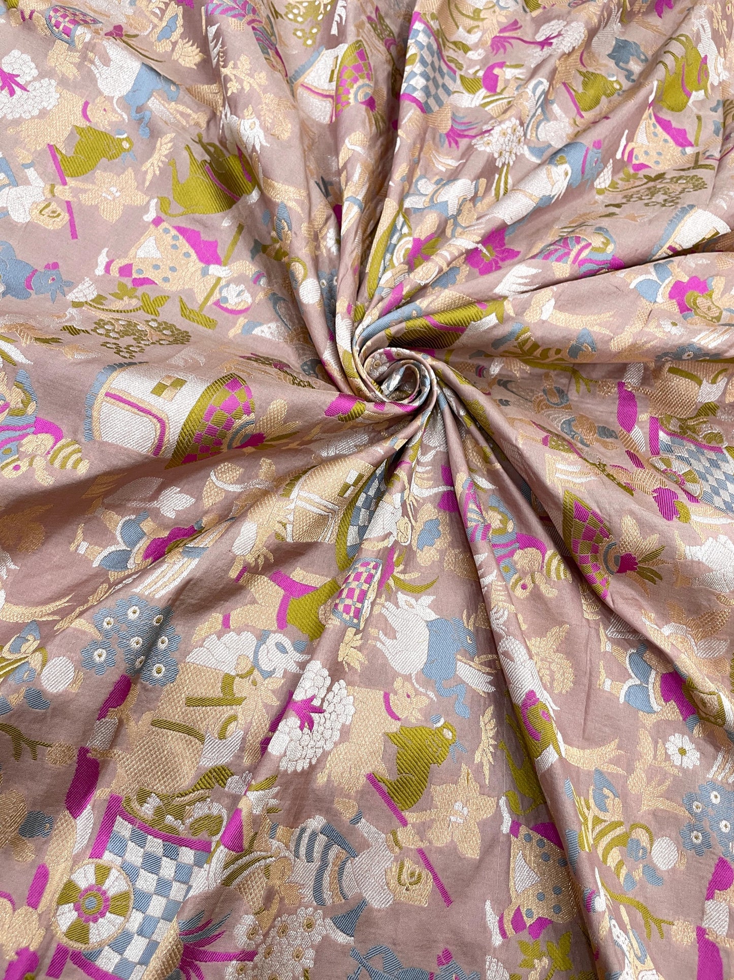 Pure Banarasi Katan Silk Meena Resham Jaquard