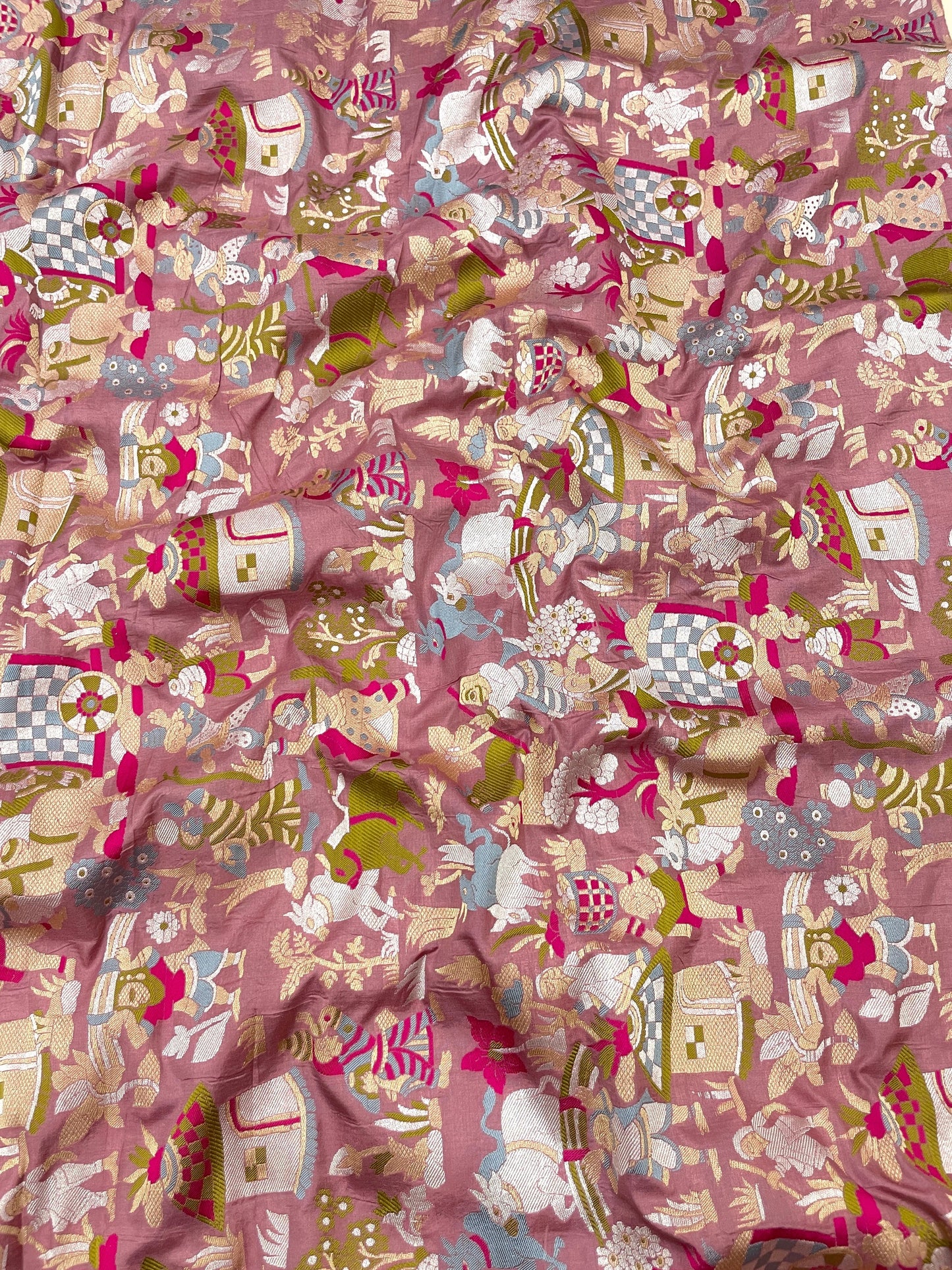 Pure Banarasi Katan Silk Meena Resham Jaquard