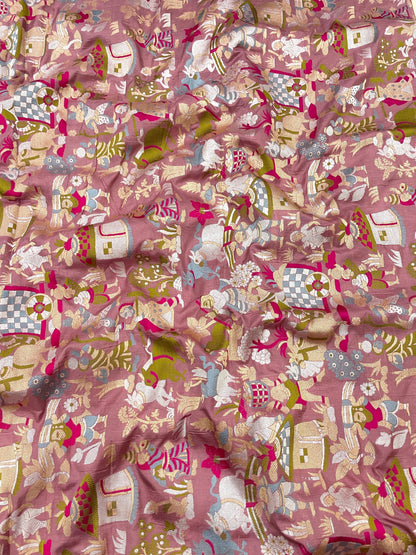 Pure Banarasi Katan Silk Meena Resham Jaquard
