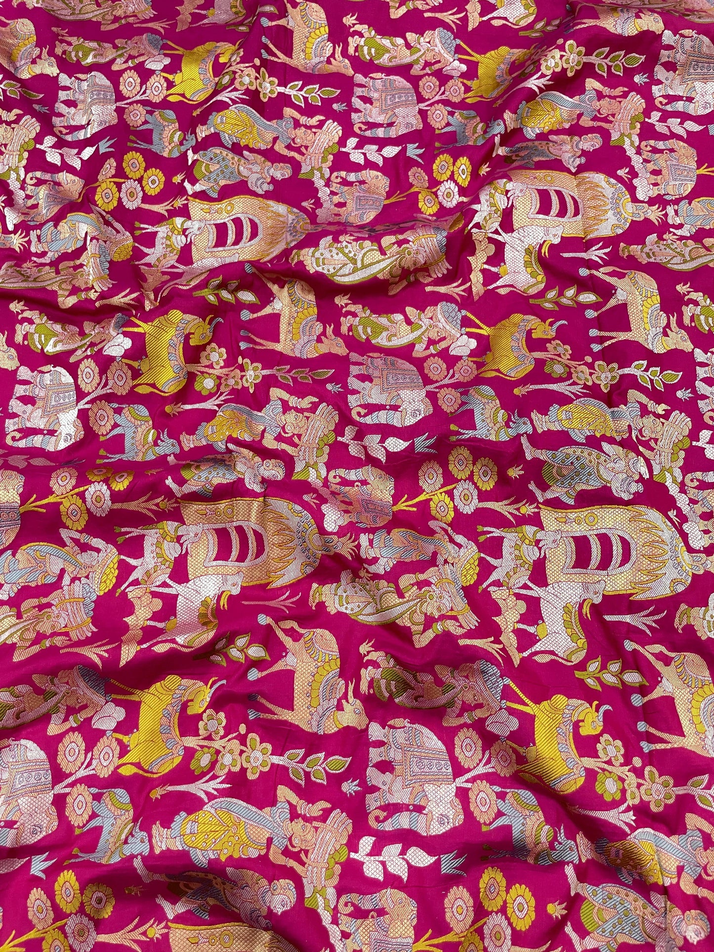 Pure Banarasi Katan Silk Meena Resham Jaquard