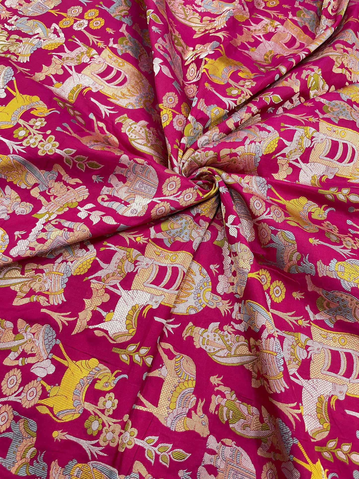 Pure Banarasi Katan Silk Meena Resham Jaquard