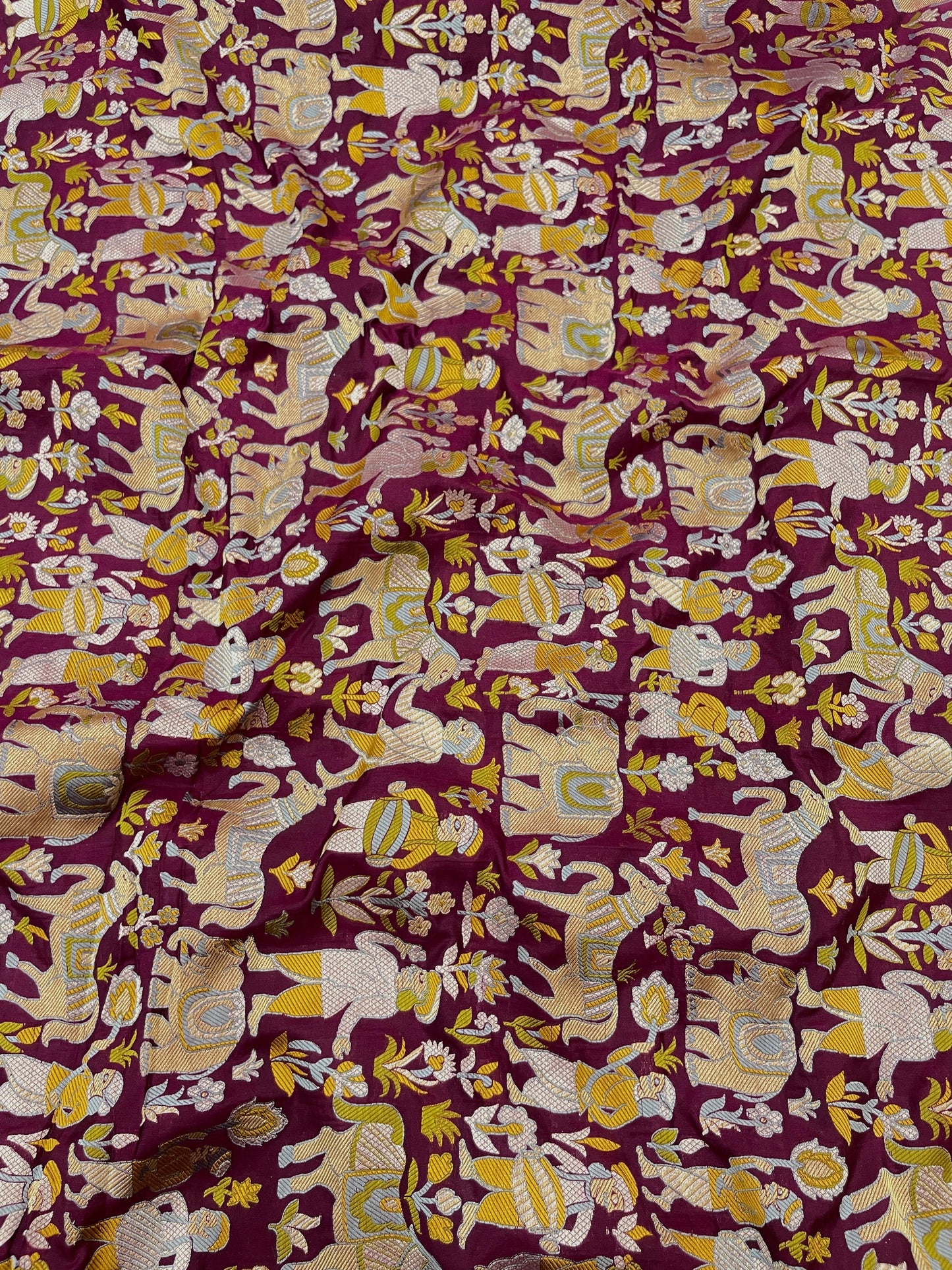 Pure Banarasi Katan Silk Meena Resham Jaquard