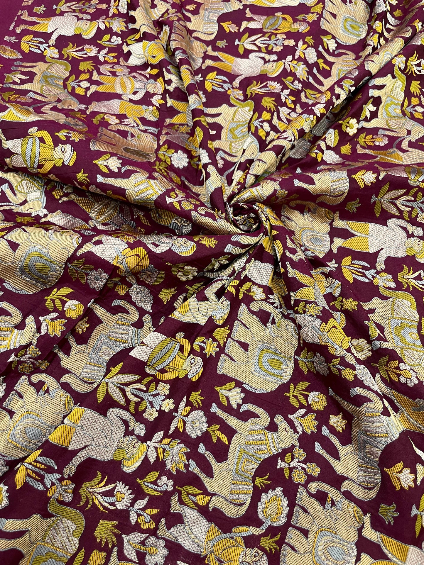 Pure Banarasi Katan Silk Meena Resham Jaquard