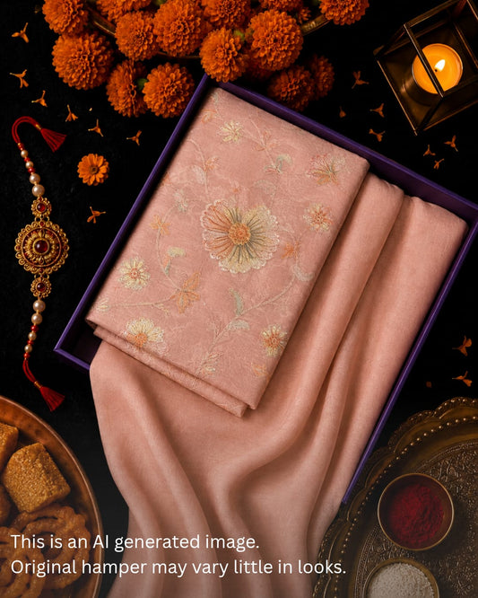 Rakhi Special Chanderi Embroidery Set