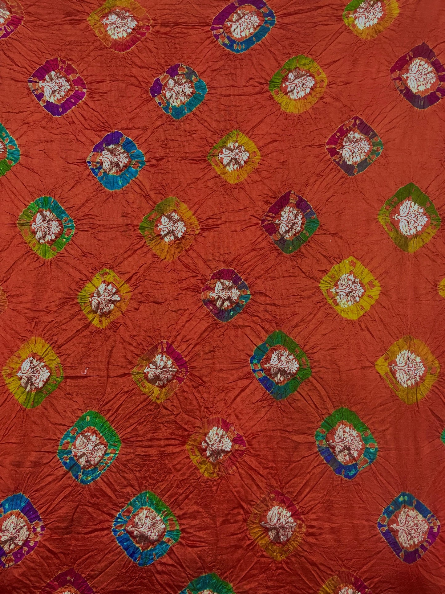 Pure silk zari butti with hand bandhani