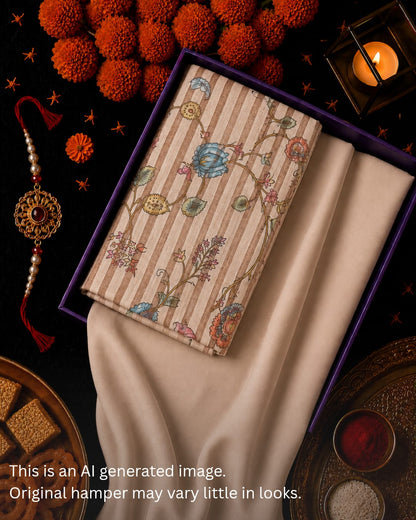 Rakhi Special Chanderi Print Set