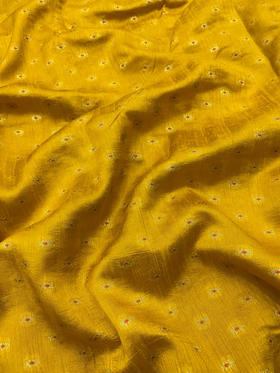 Pure Dupion Silk Meena Zari Butti (44"inch)