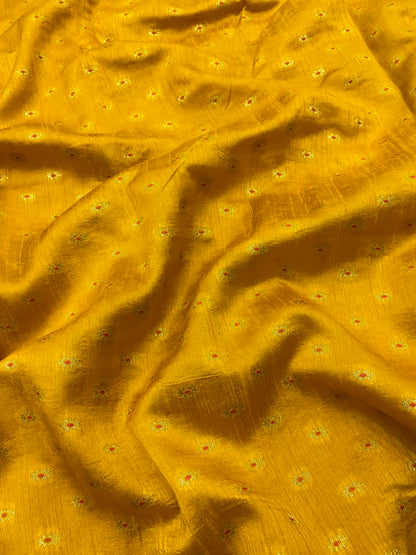 Pure Dupion Silk Meena Zari Butti (44"inch)