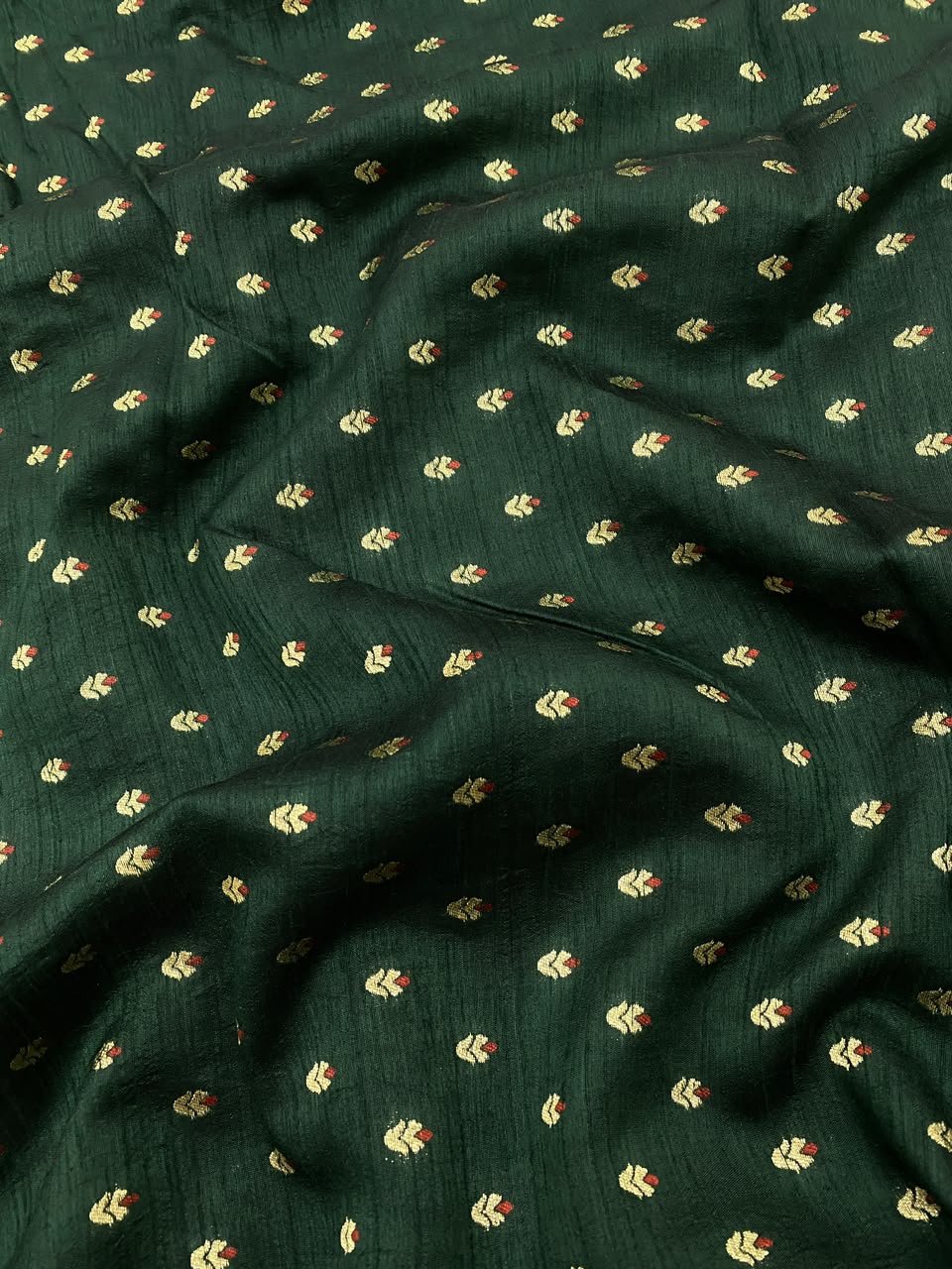 Pure Dupion Silk Meena Zari Butti (44"inch)