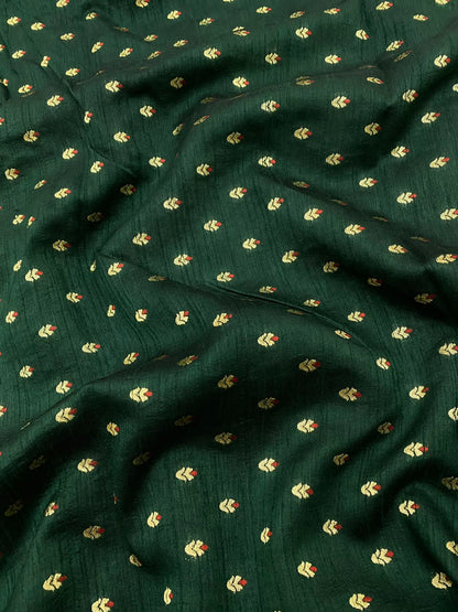 Pure Dupion Silk Meena Zari Butti (44"inch)